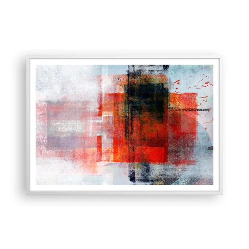 Plakat i hvid ramme - Glødende komposition - 100x70 cm