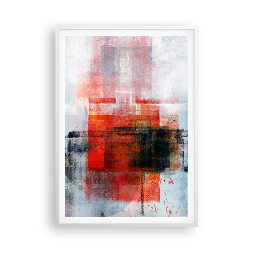 Plakat i hvid ramme - Glødende komposition - 70x100 cm