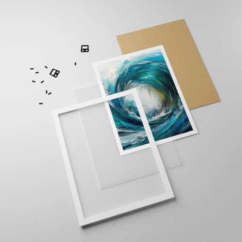 Plakat i hvid ramme - Havets portal - 40x50 cm