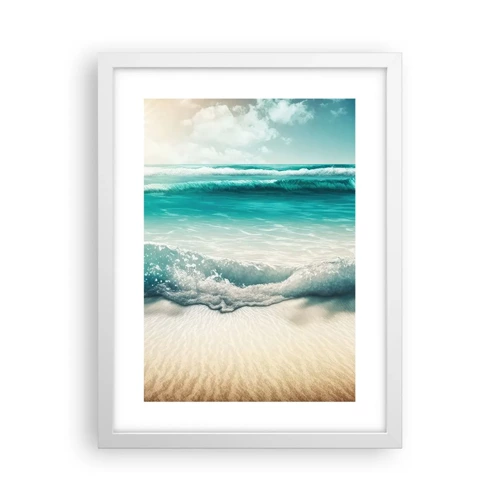 Plakat i hvid ramme - Havets ro - 30x40 cm