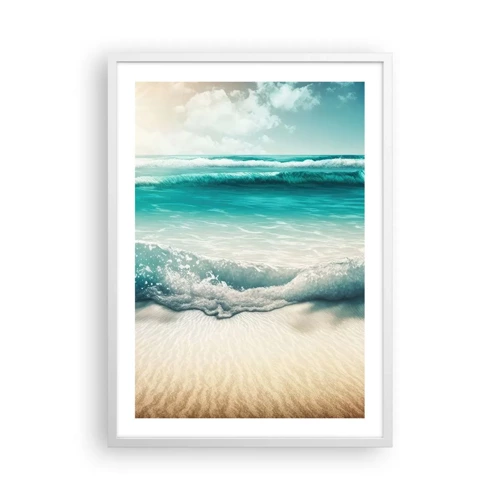 Plakat i hvid ramme - Havets ro - 50x70 cm