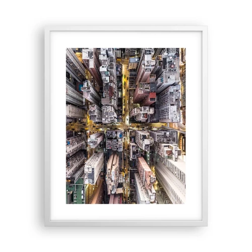Plakat i hvid ramme - Hilsner fra Hong Kong - 40x50 cm