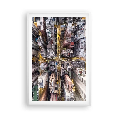 Plakat i hvid ramme - Hilsner fra Hong Kong - 61x91 cm
