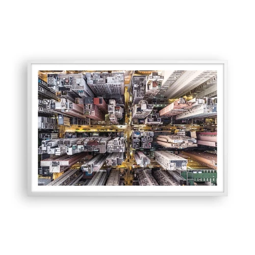 Plakat i hvid ramme - Hilsner fra Hong Kong - 91x61 cm