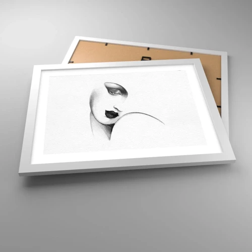 Plakat i hvid ramme - I Lempickas stil - 40x30 cm