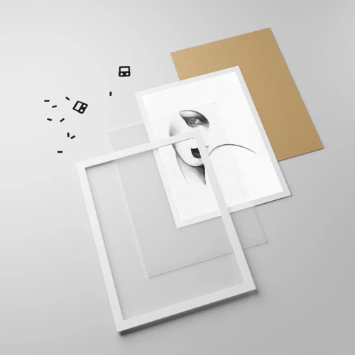 Plakat i hvid ramme - I Lempickas stil - 61x91 cm