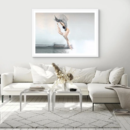Plakat i hvid ramme - I dansende henrykkelse - 70x50 cm
