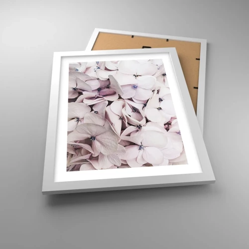 Plakat i hvid ramme - I en flod af blomster - 30x40 cm