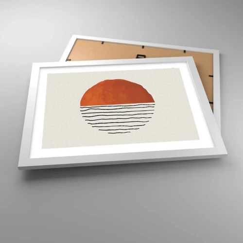 Plakat i hvid ramme - I en japansk atmosfære - 40x30 cm