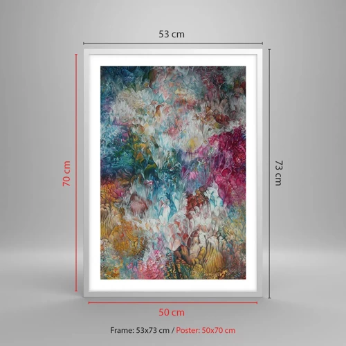 Plakat i hvid ramme - I fuldt flor - 50x70 cm