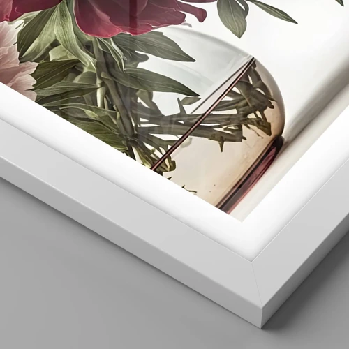 Plakat i hvid ramme - I fuldt flor af skønhed - 91x61 cm