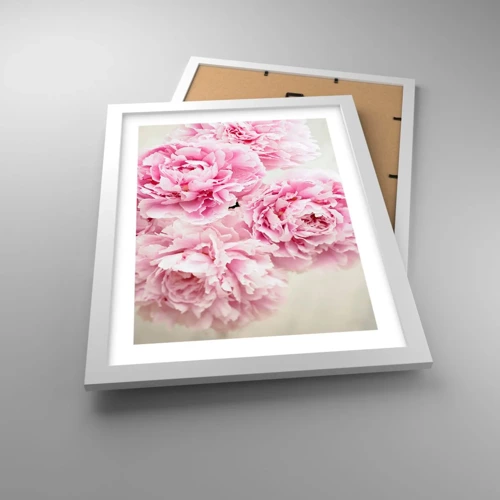 Plakat i hvid ramme - I lyserød glamour - 30x40 cm