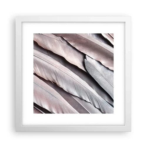 Plakat i hvid ramme - I lyserødt sølv - 30x30 cm