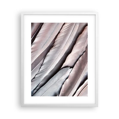 Plakat i hvid ramme - I lyserødt sølv - 40x50 cm