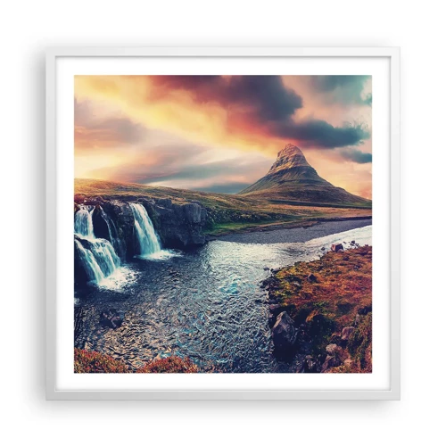 Plakat i hvid ramme - I naturens majestæt - 60x60 cm