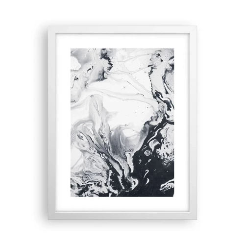 Plakat i hvid ramme - Jordens indre - 30x40 cm