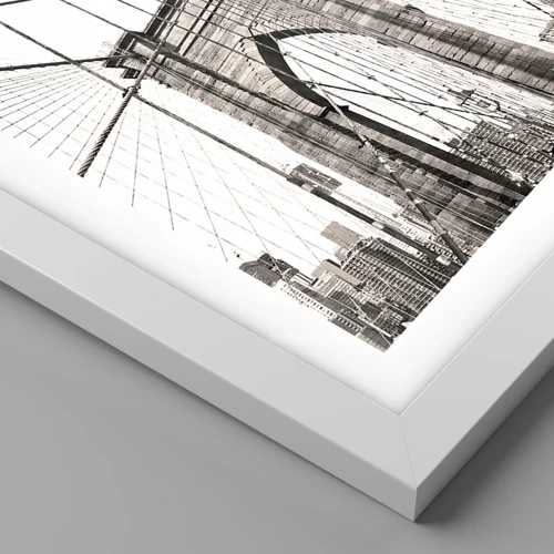 Plakat i hvid ramme - Katedralen i New York - 40x50 cm