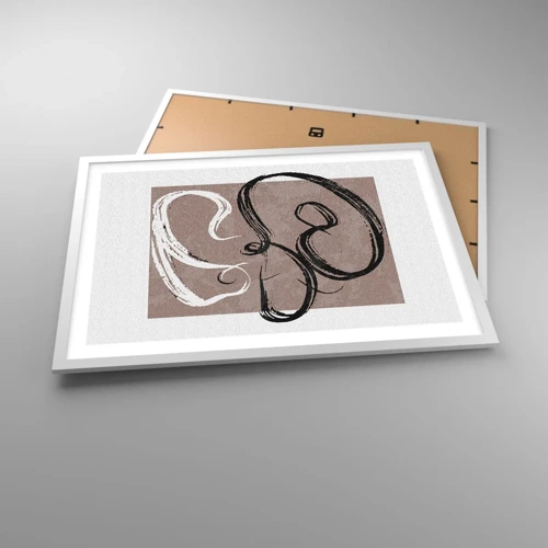Plakat i hvid ramme - Komposition - en søgen efter fuldstændighed - 70x50 cm