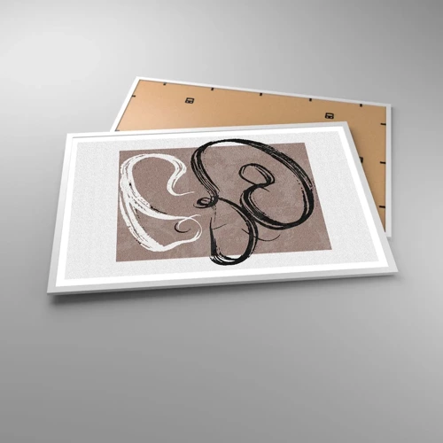 Plakat i hvid ramme - Komposition - en søgen efter fuldstændighed - 91x61 cm