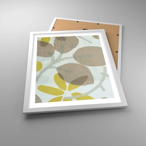 Plakat i hvid ramme - Komposition i solskinnet - 40x50 cm