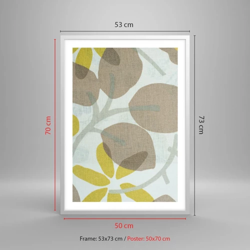 Plakat i hvid ramme - Komposition i solskinnet - 50x70 cm