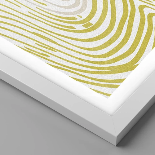 Plakat i hvid ramme - Komposition med et blidt sving - 50x50 cm