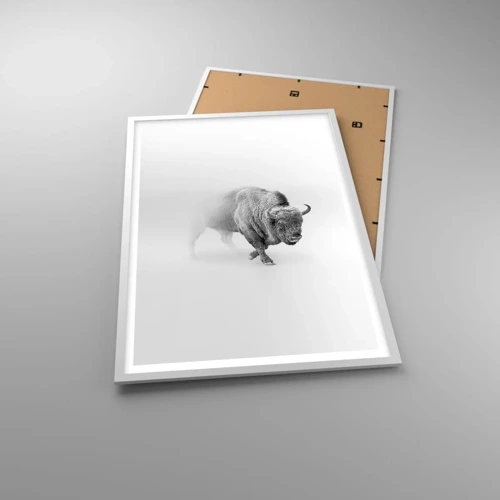 Plakat i hvid ramme - Kongen af prærien - 61x91 cm