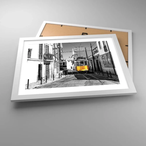 Plakat i hvid ramme - Lissabons ånd - 40x30 cm