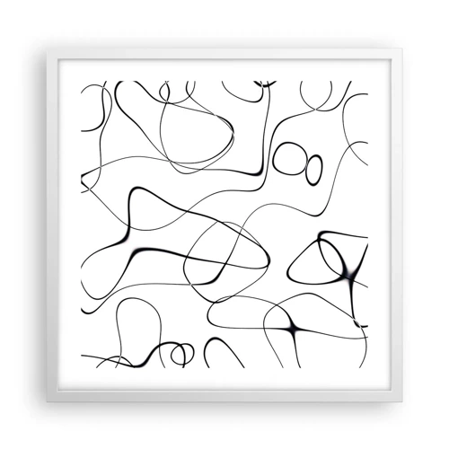 Plakat i hvid ramme - Livets veje, skæbnens omskiftelser - 50x50 cm