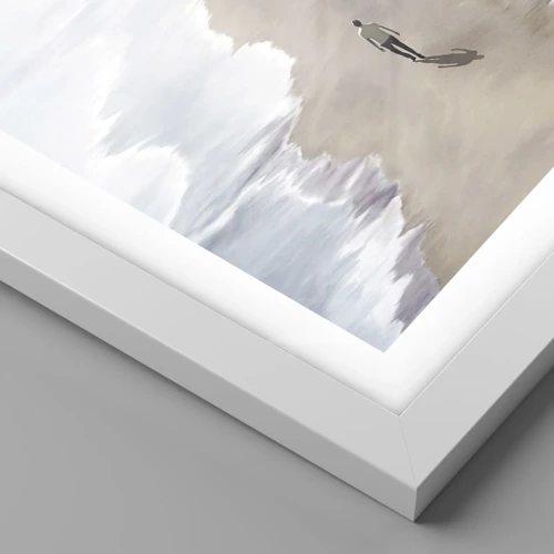 Plakat i hvid ramme - Lys fremtid - 50x70 cm