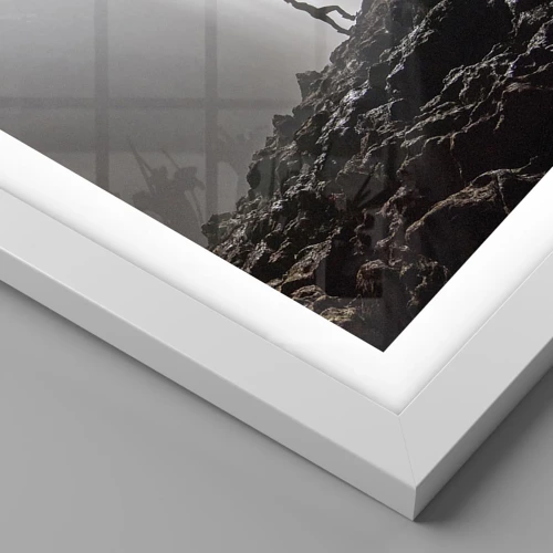 Plakat i hvid ramme - Lysende grotte - 50x70 cm