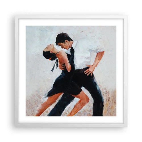 Plakat i hvid ramme - Mine drømmes tango - 50x50 cm