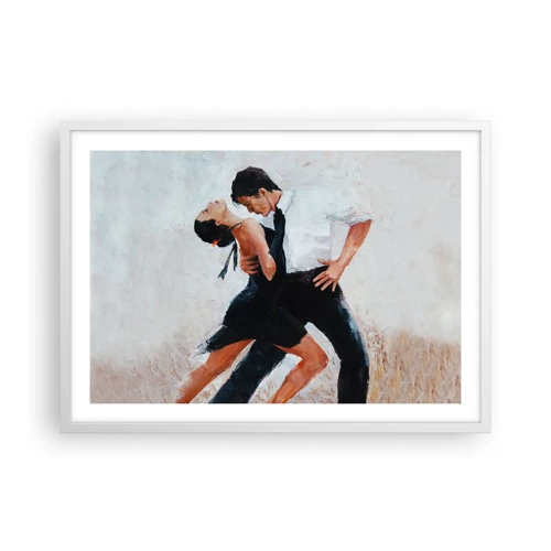Plakat i hvid ramme - Mine drømmes tango - 70x50 cm