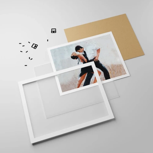 Plakat i hvid ramme - Mine drømmes tango - 70x50 cm