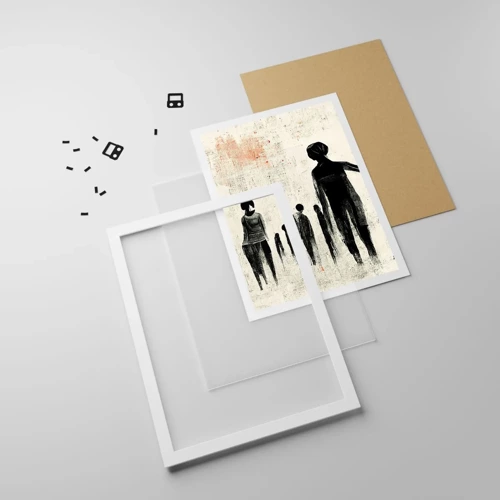 Plakat i hvid ramme - Mod ensomhed - 30x40 cm