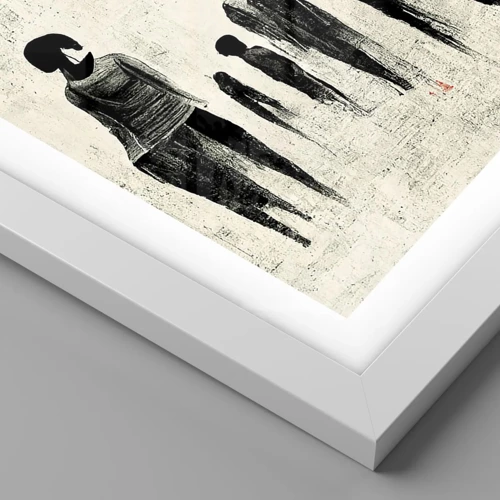 Plakat i hvid ramme - Mod ensomhed - 60x60 cm