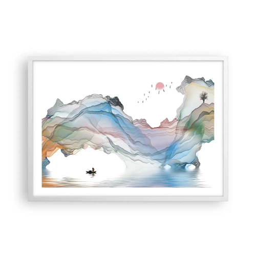 Plakat i hvid ramme - Mod krystalbjergene - 70x50 cm