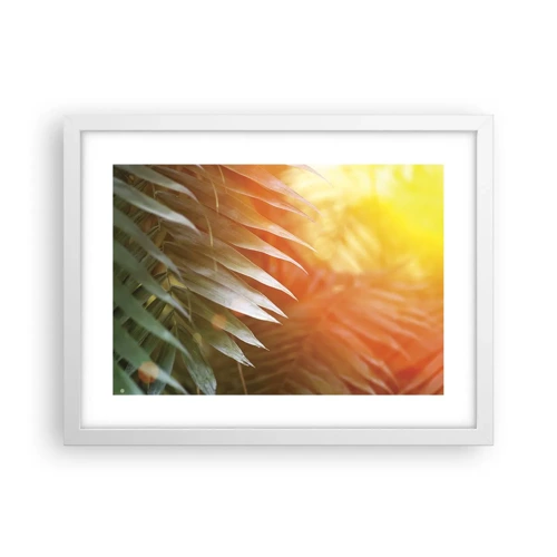 Plakat i hvid ramme - Morgen i junglen - 40x30 cm