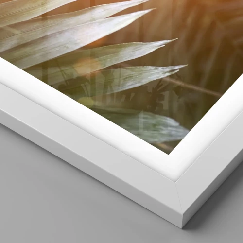 Plakat i hvid ramme - Morgen i junglen - 40x30 cm