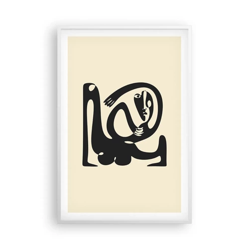 Plakat i hvid ramme - Næsten Picasso - 61x91 cm