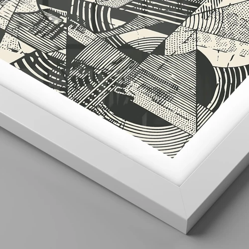 Plakat i hvid ramme - Nutidens dynamik - 40x30 cm