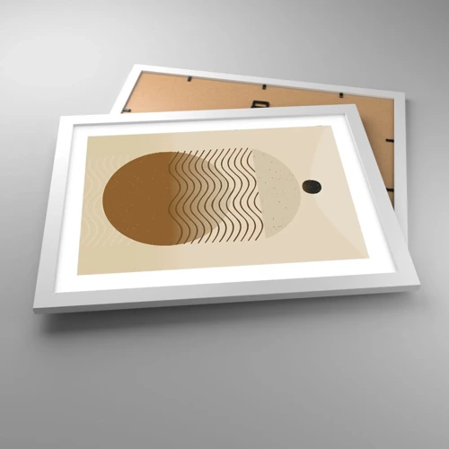 Plakat i hvid ramme - Om geometriske figurers oprindelse - 40x30 cm
