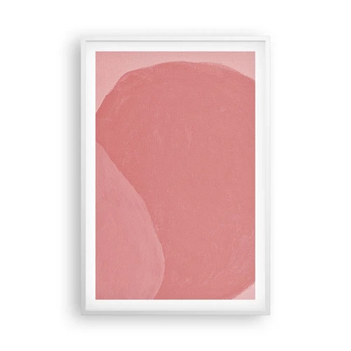 Plakat i hvid ramme - Organisk komposition i pink - 61x91 cm