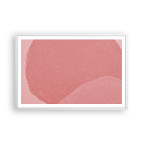 Plakat i hvid ramme - Organisk komposition i pink - 91x61 cm