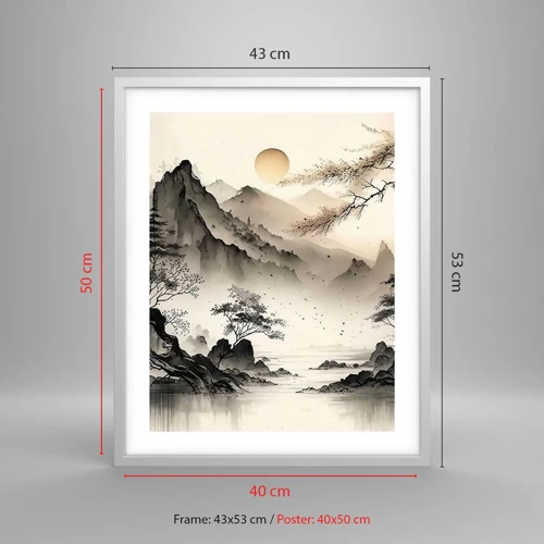 Plakat i hvid ramme - Orientens unikke charme - 40x50 cm