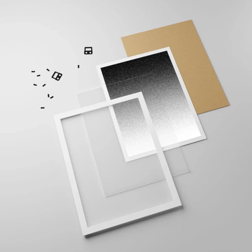 Plakat i hvid ramme - På vej mod lyset - 50x70 cm