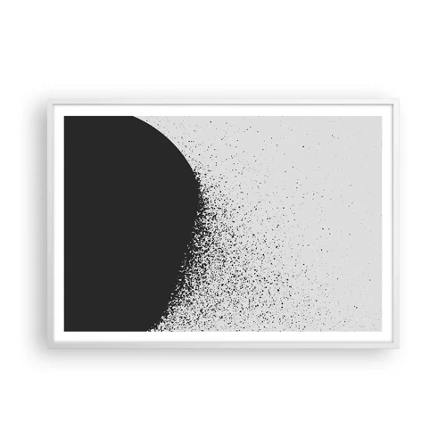 Plakat i hvid ramme - Partikelbevægelse - 100x70 cm
