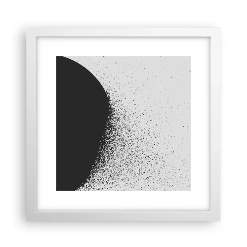 Plakat i hvid ramme - Partikelbevægelse - 30x30 cm