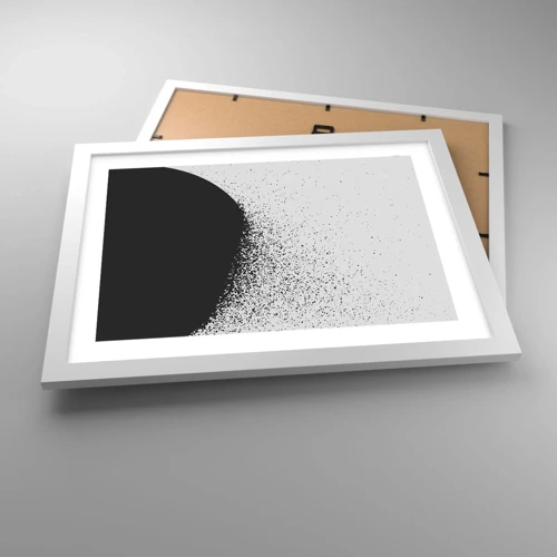 Plakat i hvid ramme - Partikelbevægelse - 40x30 cm