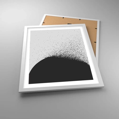 Plakat i hvid ramme - Partikelbevægelse - 40x50 cm
